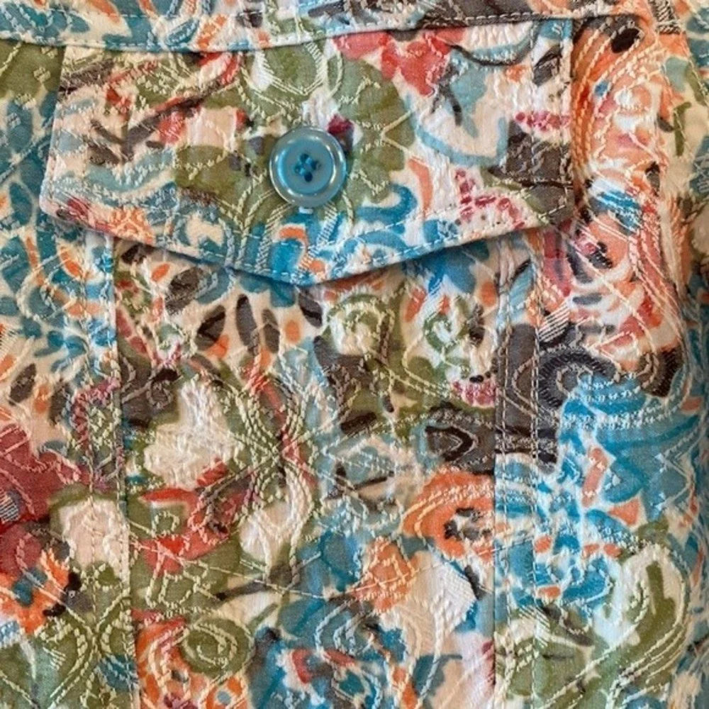 Joni B Floral Detailed Jacket | Size Large, Like New Condition! - Picture 5 of 5